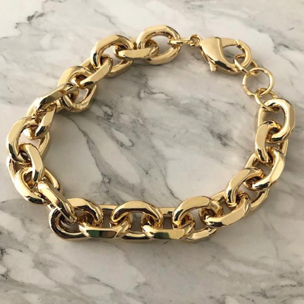 Gold Chain Link Bracelet